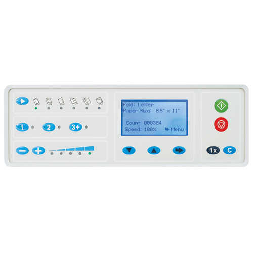 User-friendly control panel with LCD screen and LED indicators